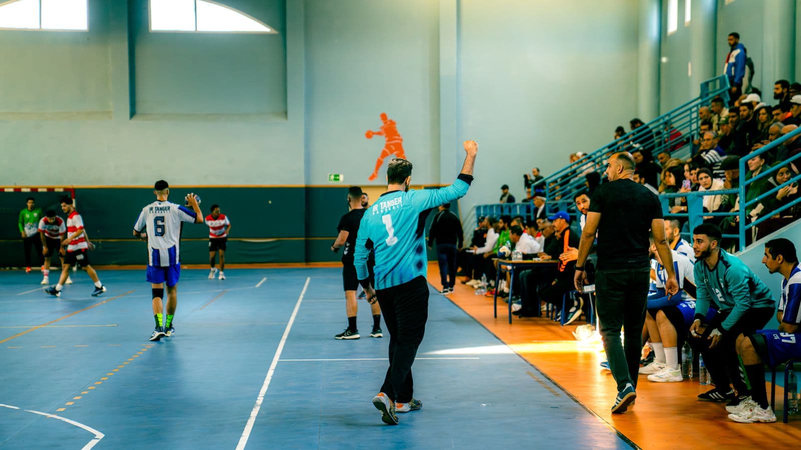 Youth handball match at the VISION Sport Centre in Calgary